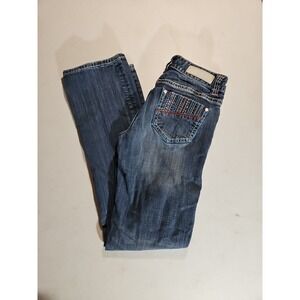 ROCK & ROLL Cowgirl Womens jeans Size 24x32 Mid Rise Embellished Boot‎ Cut (A303